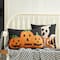 Glitzhome® 18" x 12" Hooked Halloween Pumpkins Pillow